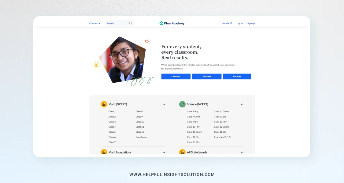 Online learning platform Khan